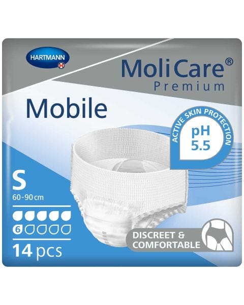 MoliCare Premium Mobile Pants 6 Gouttes S (1475ml) 14 Pièces