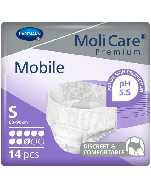 MoliCare Premium Mobile Pants 8 Gouttes S (1791ml) 14 Pièces