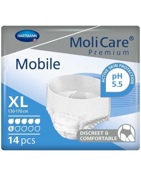 MoliCare Premium Mobile Pants 6 Gouttes XL (2140ml) 14 Pièces