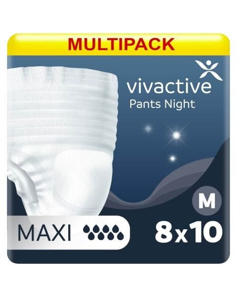 Multipack 8x Vivactive Pants Nuit Maxi M (2200ml) 10 Pièces